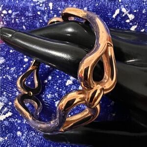 14K Gold Slip On Resin Core Bangle Bracelet